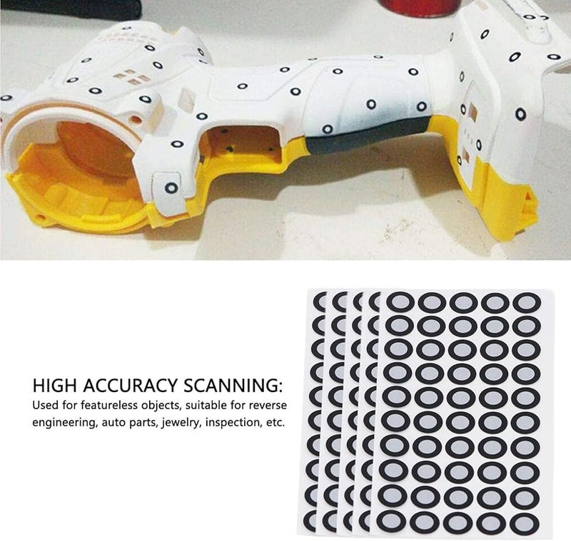 Vbestlife 6mm 3D Scanning Marker Dots 15 Sheets 50 Pcs Diffuse Reflection Tracking Reference Points - Image 2